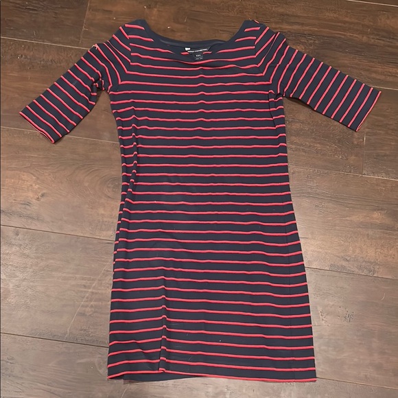 french connection blue and red striped dress - Picture 1 of 2